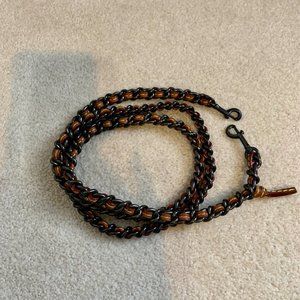 Coach Dinky leather/chain strap